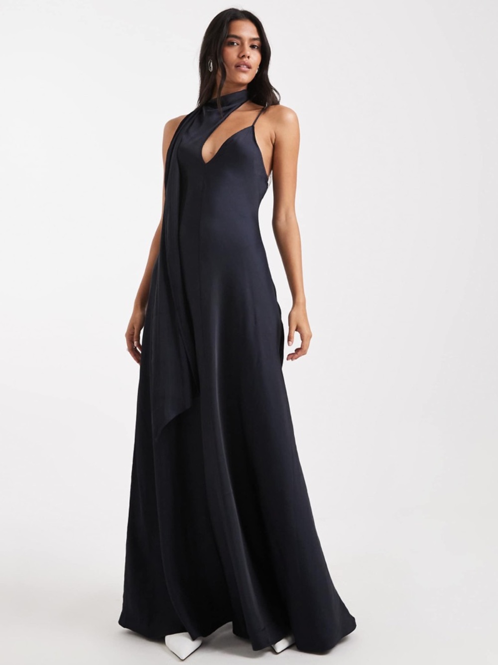 NWT WeWoreWhat scarf detail maxi dress